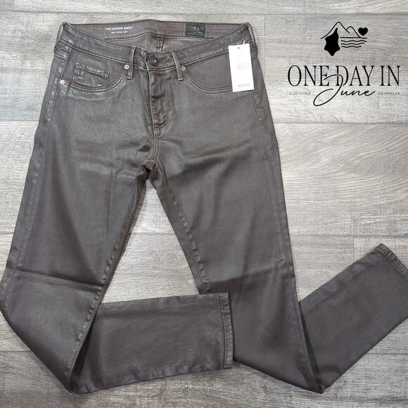 Adriano Goldschmied The Legging Ankle Faux Leather Super Skinny Jeans Size 27 (4 - Picture 1 of 6